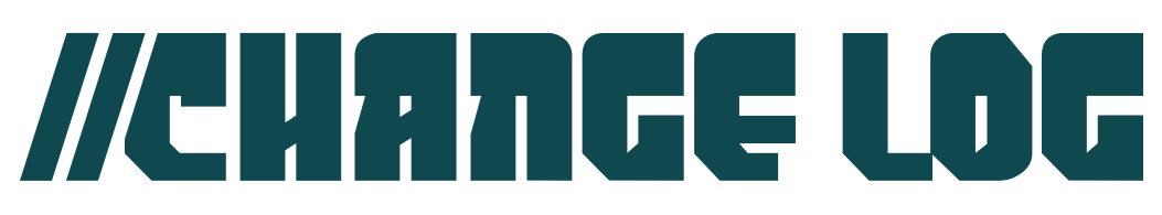 Change Log Change Log